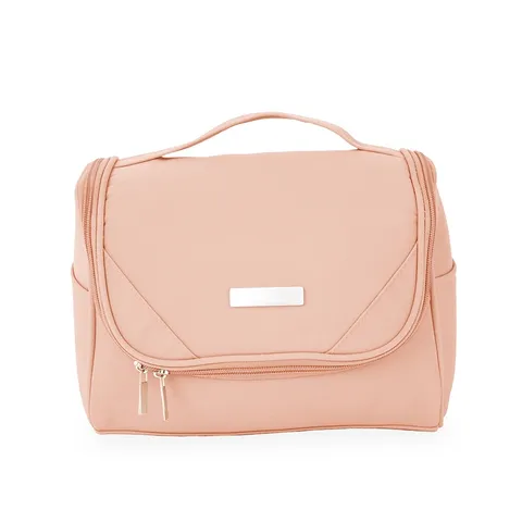 Necessaire de poliéster personalizada impermeável com divisórias 18,5 × 25,5 cm