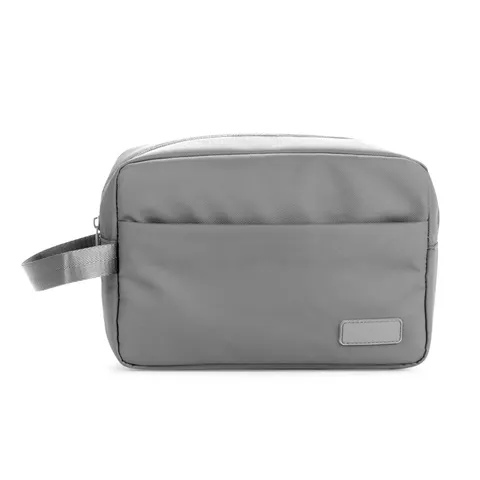 Necessaire de PU personalizada impermeável com visor transparente 17,5 × 25 cm