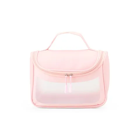 Necessaire de PU personalizada com visor transparente e com divisórias