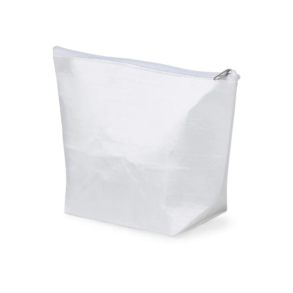 Necessaire sublimática PET cetim personalizada na cor branco