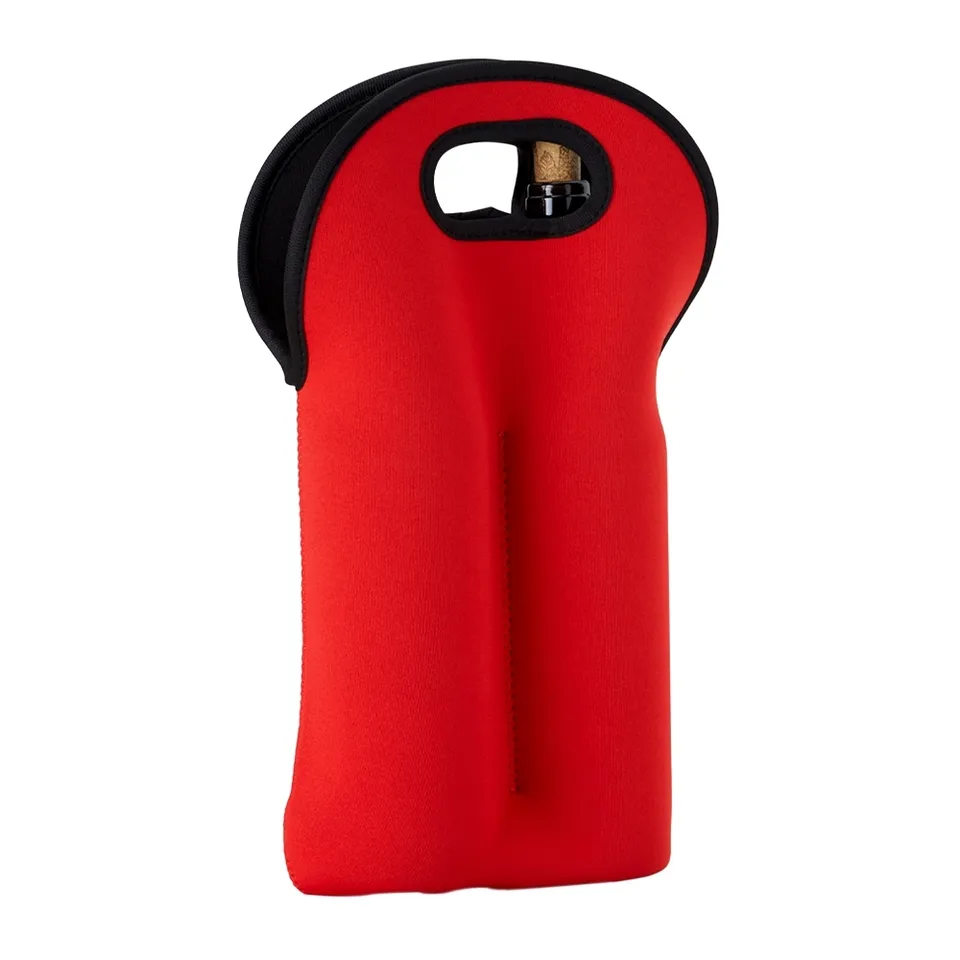 Porta garrafas isotérmico duplo na cor vermelho