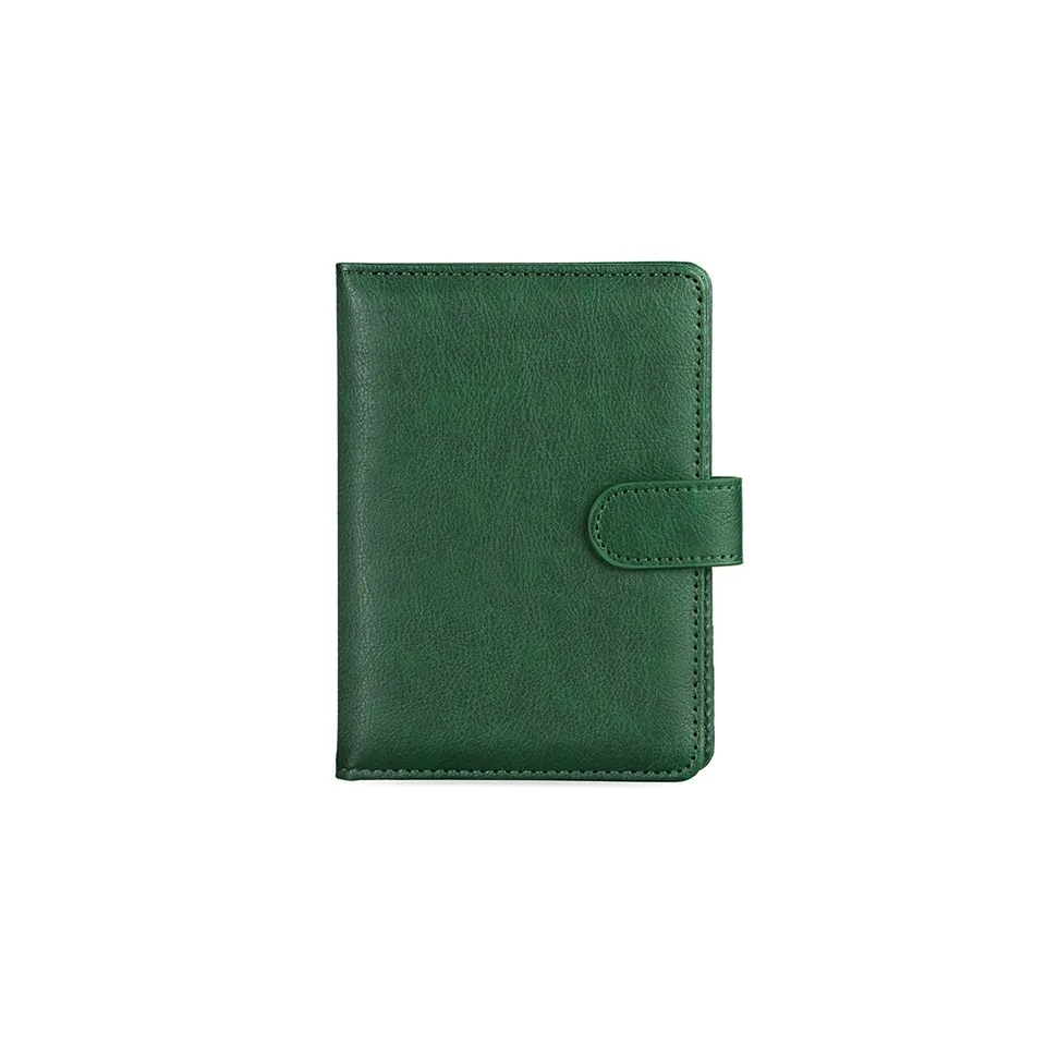 Porta-passaporte PU na cor verde