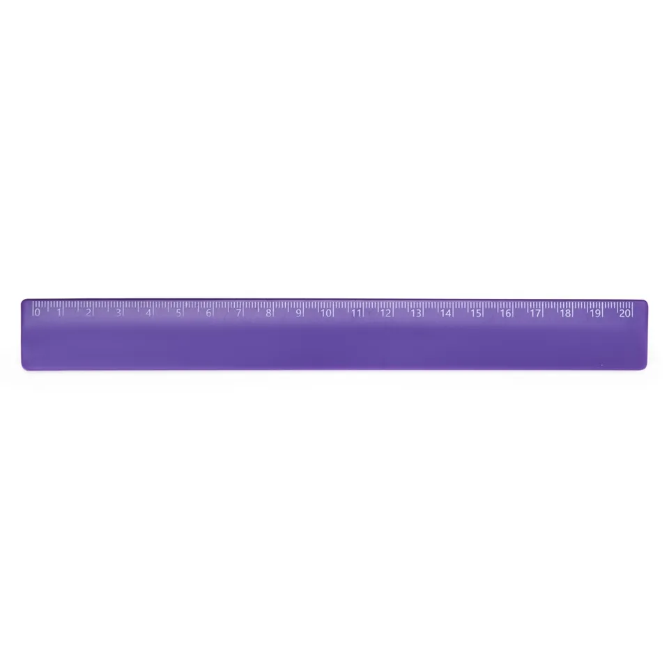 Régua plástica 20cm na cor roxo