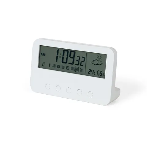 Relógio de mesa despertador personalizado com medidor de temperatura e umidade