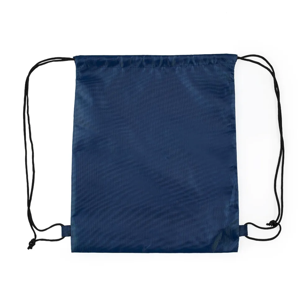 Sacochila em poliéster na cor azul