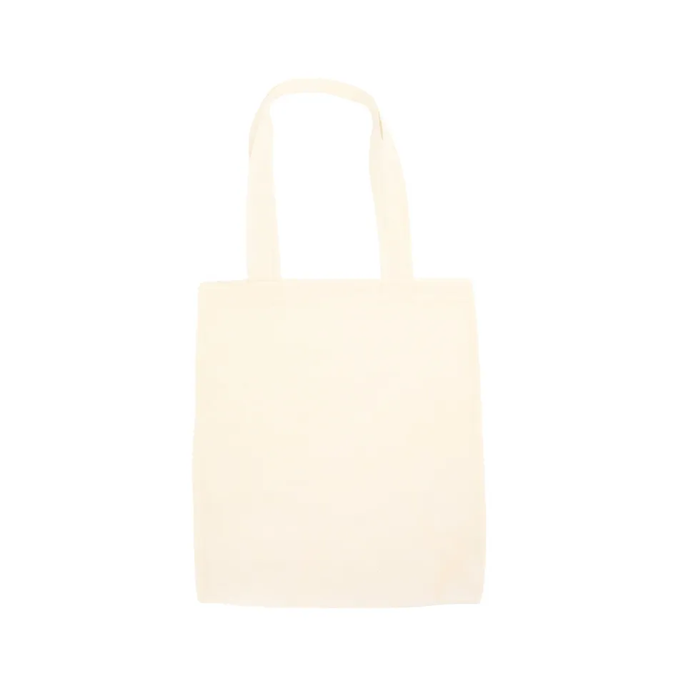 Sacola ecobag de algodão personalizada 38,5 × 33 cm na cor bege