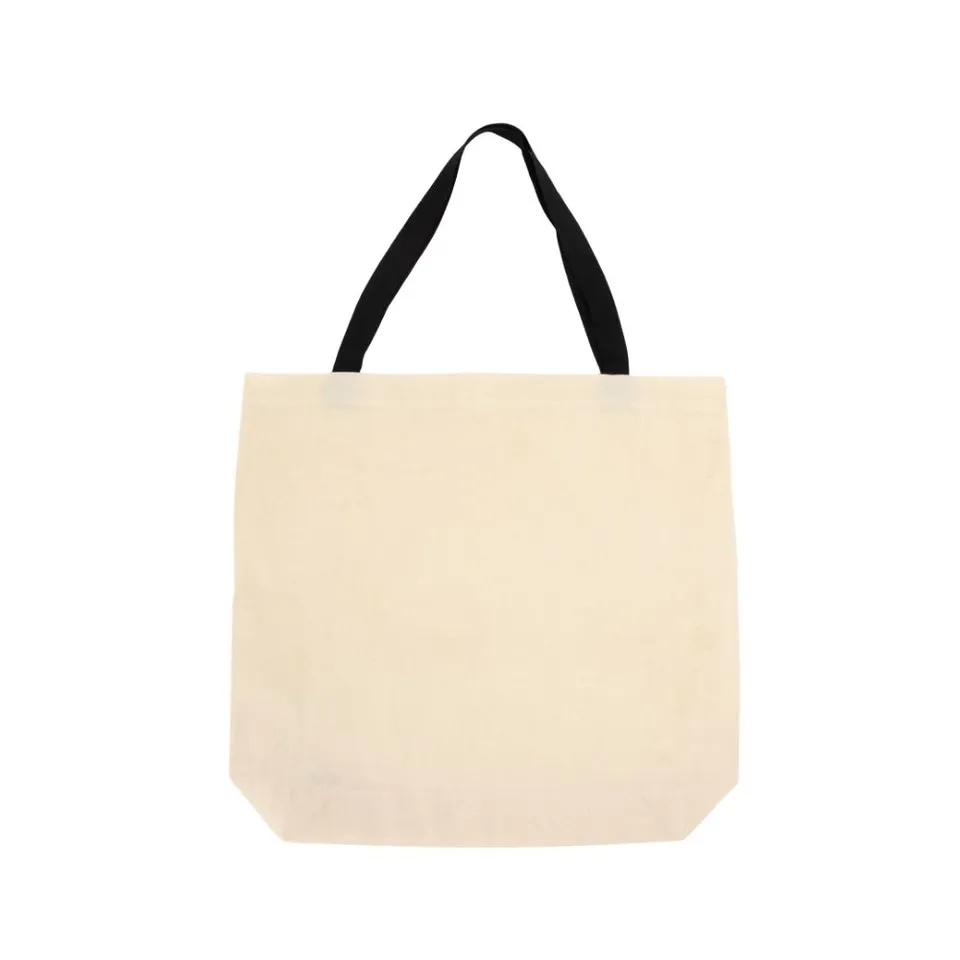 Sacola ecobag de algodão personalizada 41 × 43 cm na cor bege