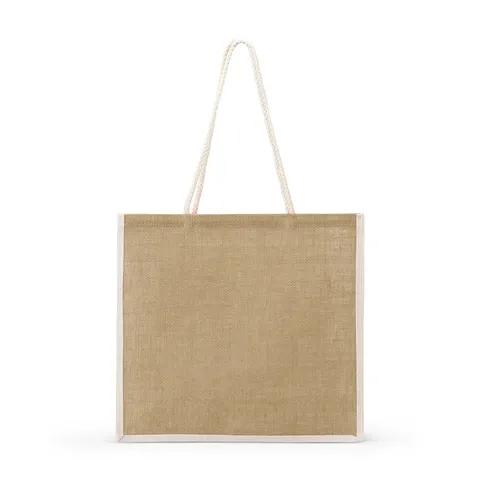 Sacola ecobag de juta personalizada 33 × 35,5 cm