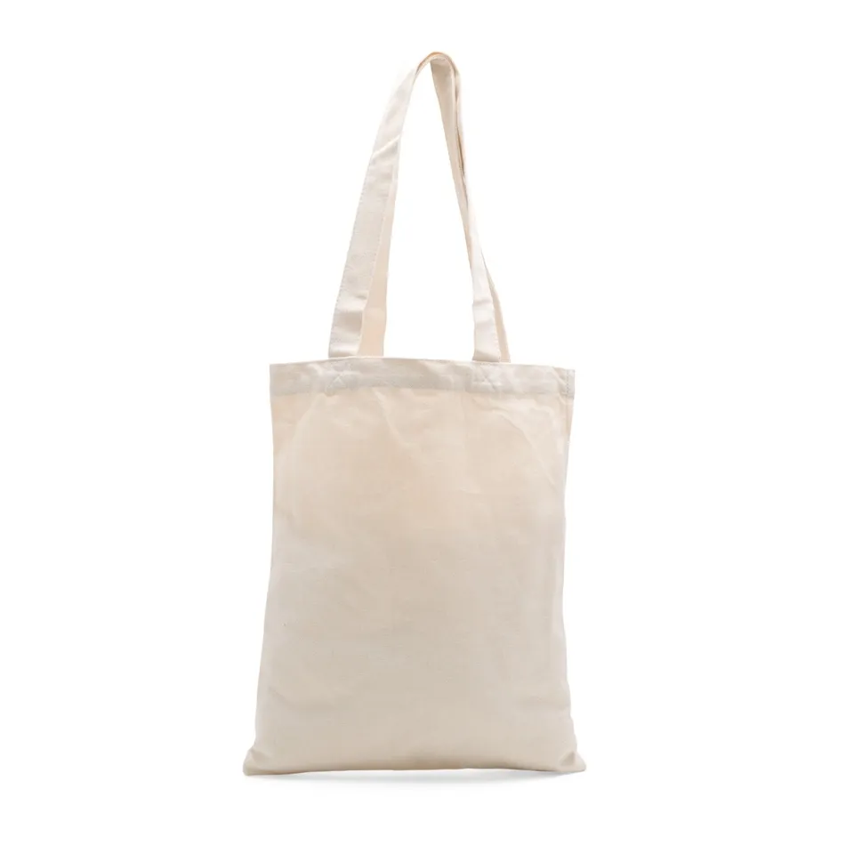 Sacola ecobag de lona personalizada impermeável 39 × 31 cm na cor branco