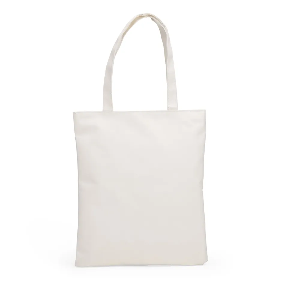 Sacola de nylon personalizada impermeável na cor branco