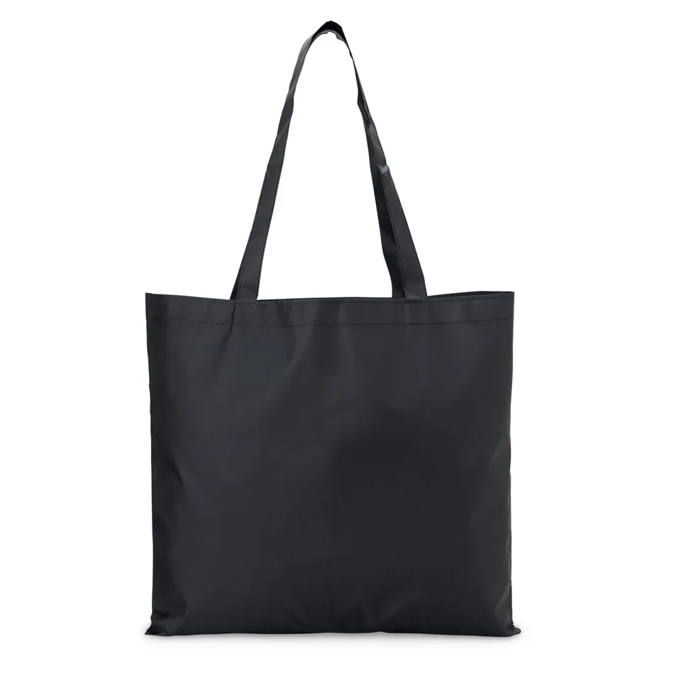 Sacola de poliéster personalizada na cor preto