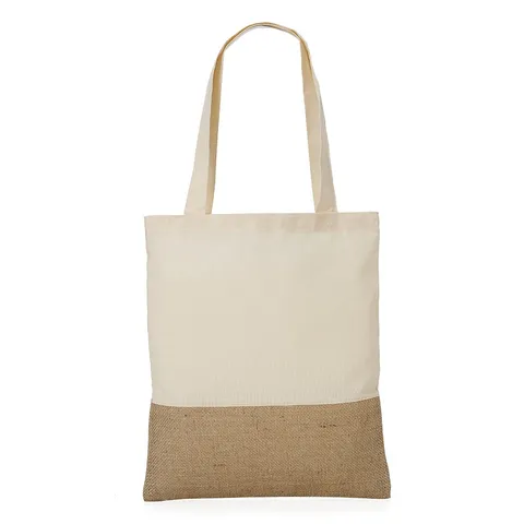 Sacola ecobag de algodão e juta personalizada