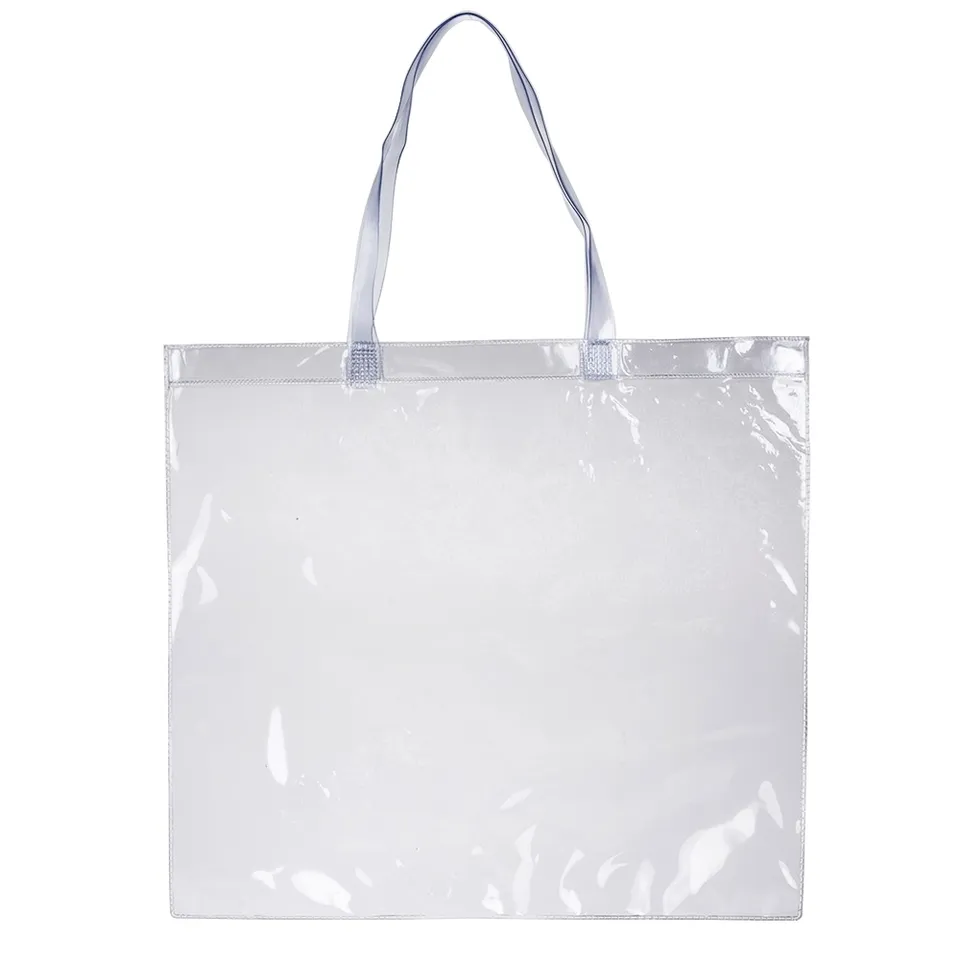 Sacola plástica personalizada na cor transparente