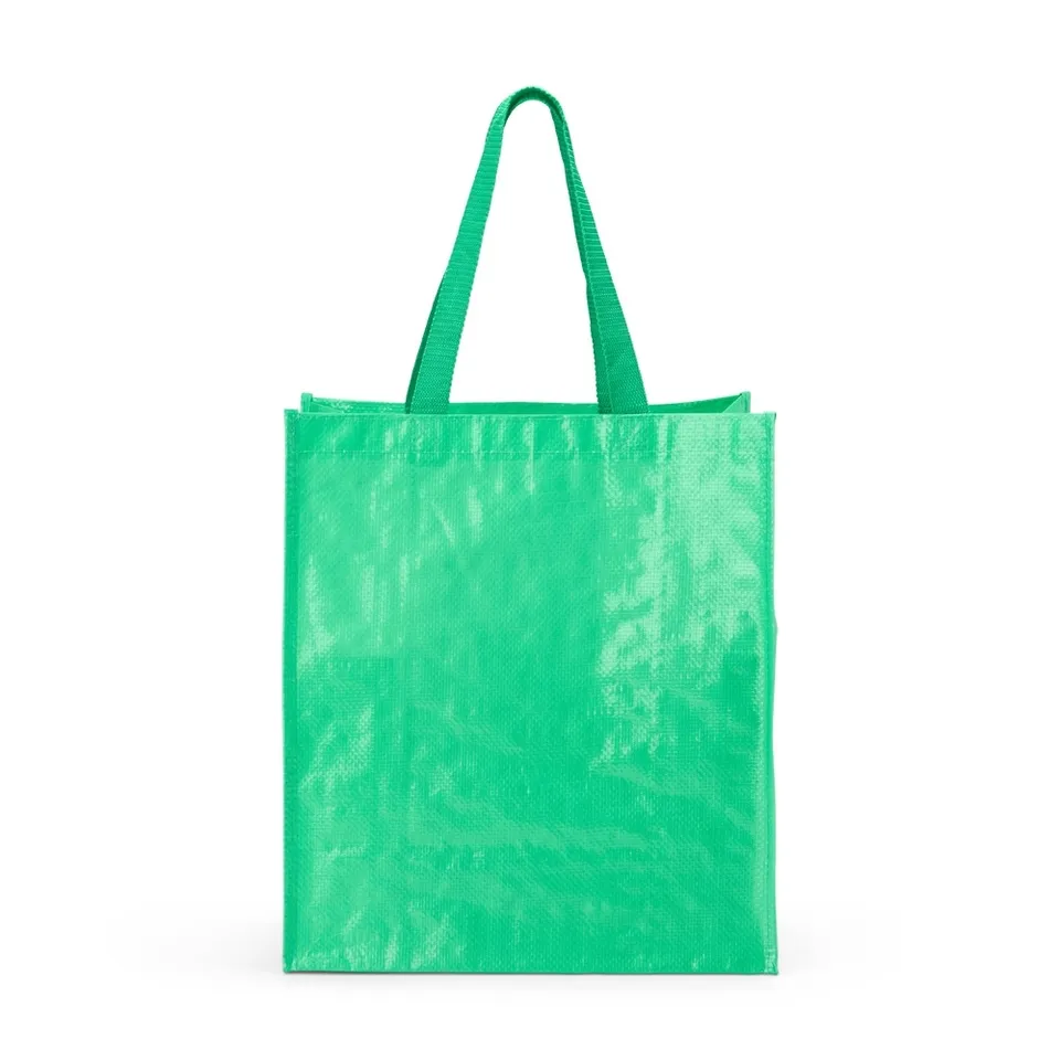 Sacola plástica personalizada na cor verde