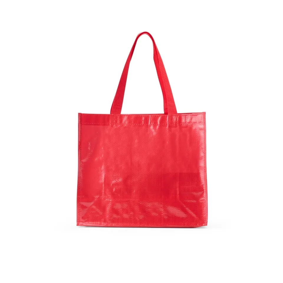 Sacola plástica personalizada na cor vermelho