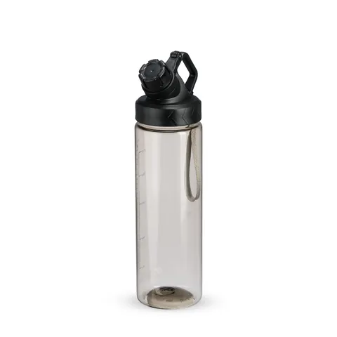 Squeeze plástico personalizado 750 ml com cordão e marcação de volume