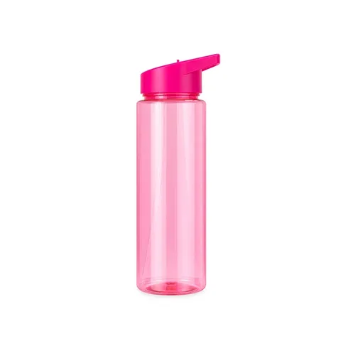Squeeze plástico personalizado 850 ml com canudo e bico rosa