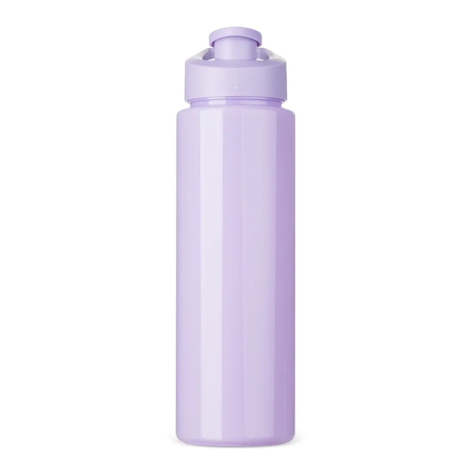 Squeeze plástico personalizado 850 ml com bico e alça na cor roxo
