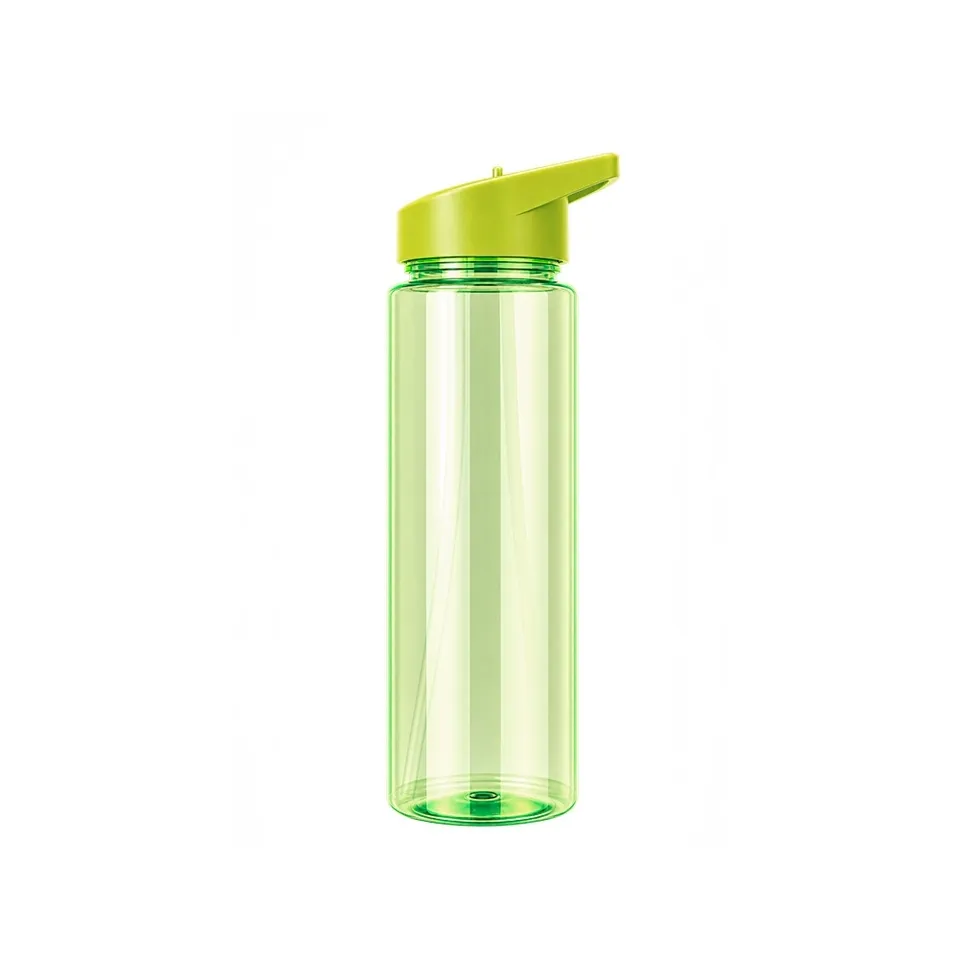 Squeeze plástico personalizado 850 ml com canudo e bico na cor verde