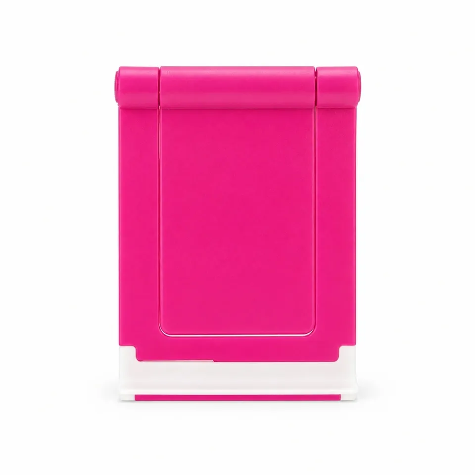 Suporte para celular de plástico personalizado na cor rosa