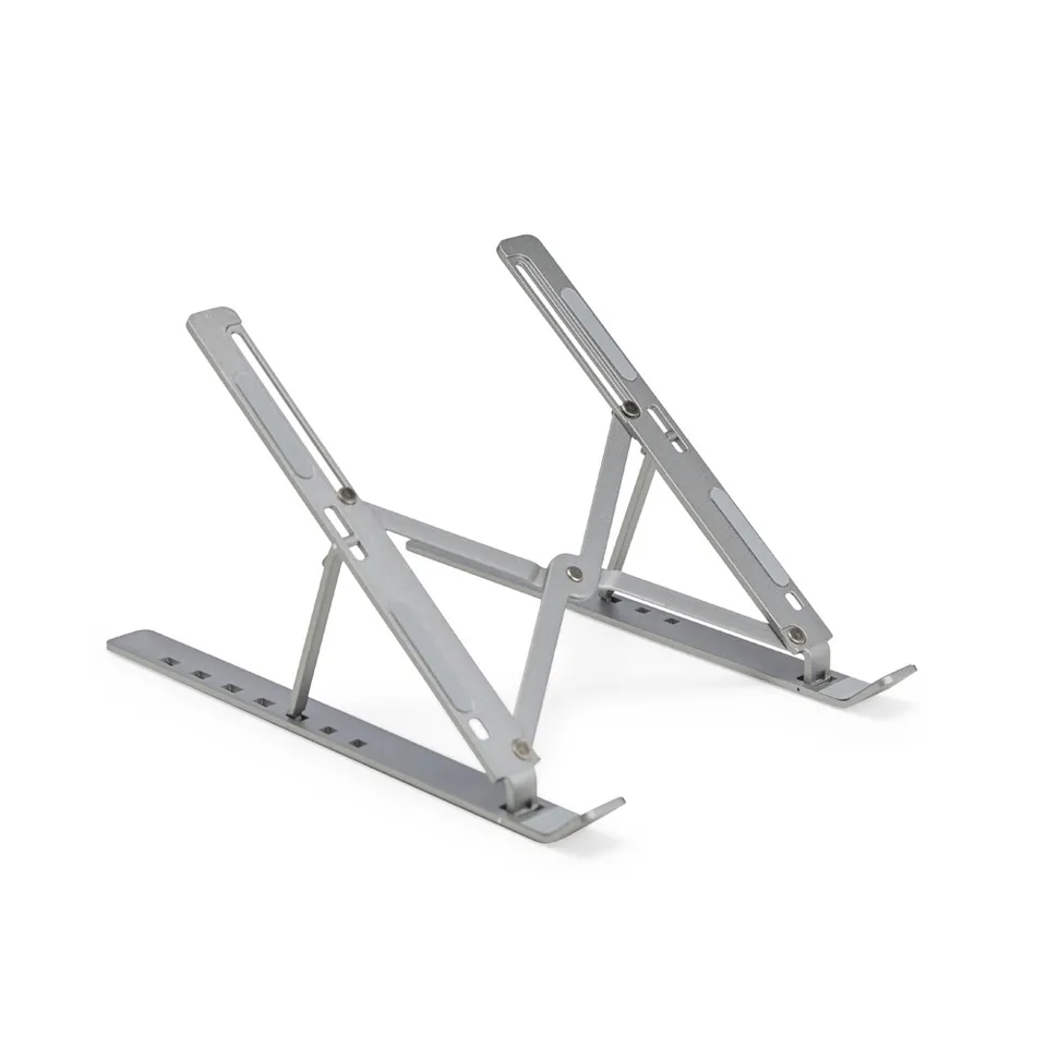 Suporte para notebook retrátil personalizado com vários ângulos 15,5 × 4,3 cm na cor cinza