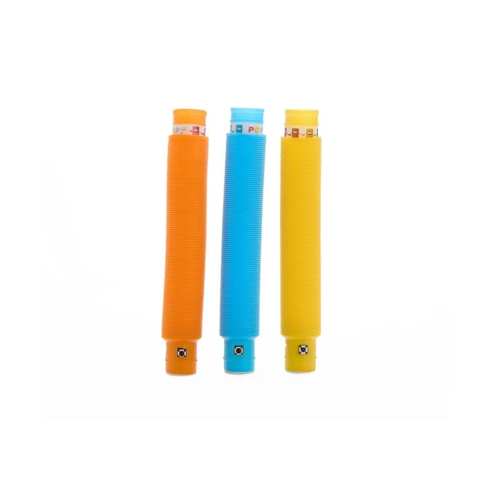 Tubo sanfonado com LED na cor amarelo