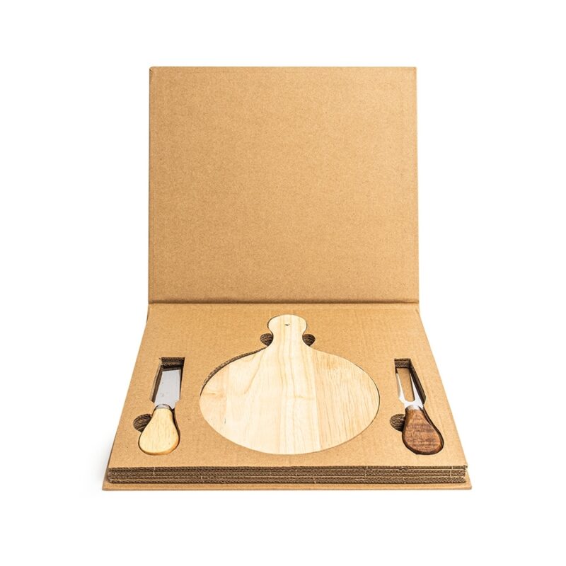 KIT QUEIJO 2 PEÇAS + TÁBUA REDONDA