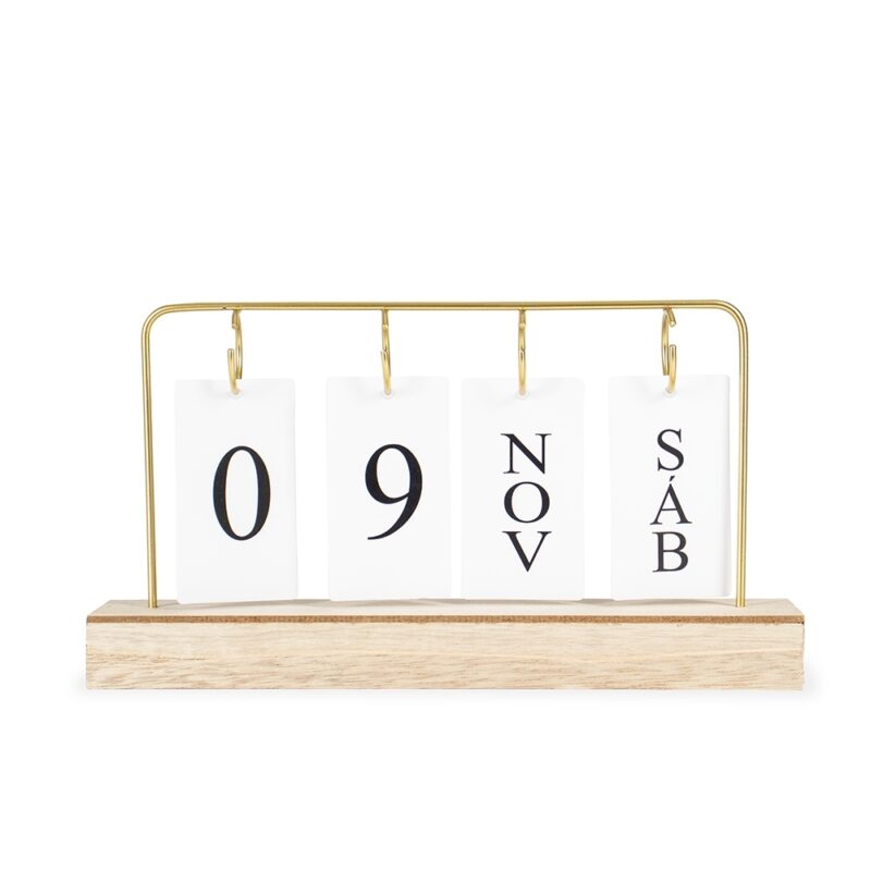 CALENDÁRIO PERMANENTE MDF COM ALÇA DE FERRO