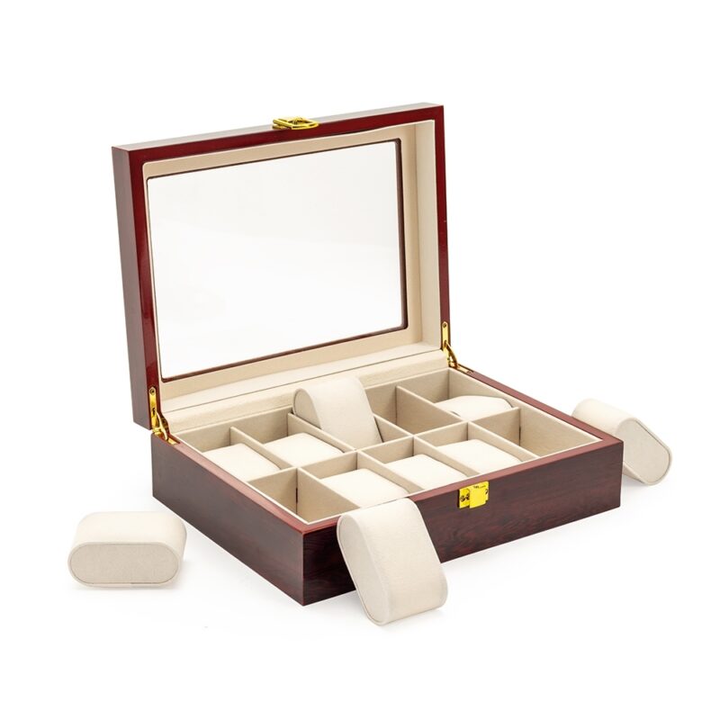 PORTA-RELÓGIOS COM 10 DIVISÓRIAS