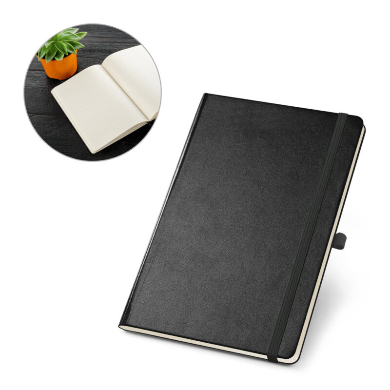 Caderno A5 de capa dura em PVC com 160 páginas pontilhadas