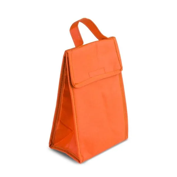 BOLSA TÉRMICA EM TNT 80G/M² - LARANJA - 27X17X10,5 CM