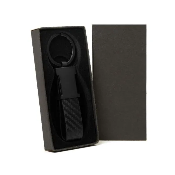 CHAVEIRO EM METAL/PU - PRETO