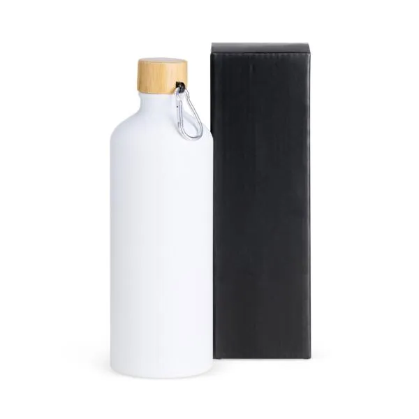 GARRAFA EM ALUMÍNIO BRANCA - 1 LITRO