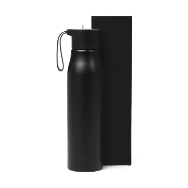 GARRAFA EM ALUMINIO RECICLADO - PRETO - 750 ML