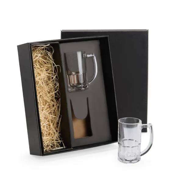 JOGO DE CANECAS DE VIDRO P/ CERVEJA 340 ML - 2 PÇS - NÃO ACOMPANHA A GARRAFA