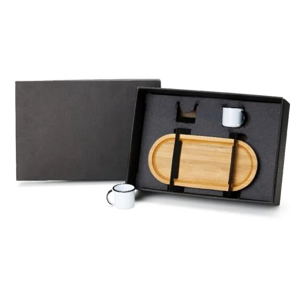 KIT BANDEJA E CANECAS - 3 PÇS