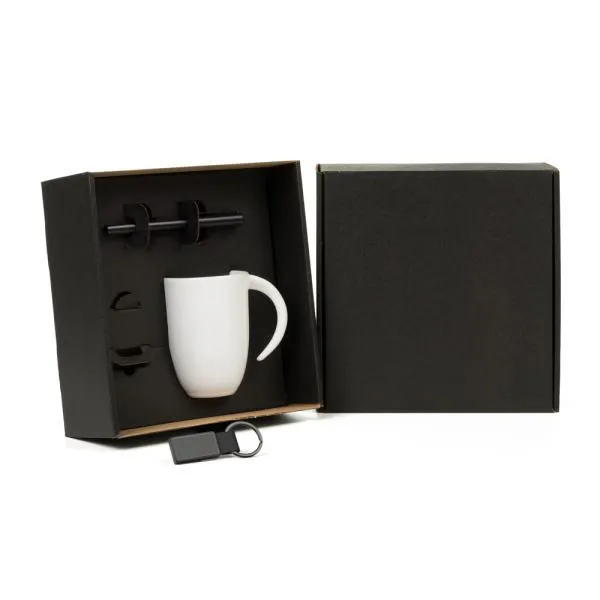 KIT CANECA, CANETA E CHAVEIRO - 3 PÇS