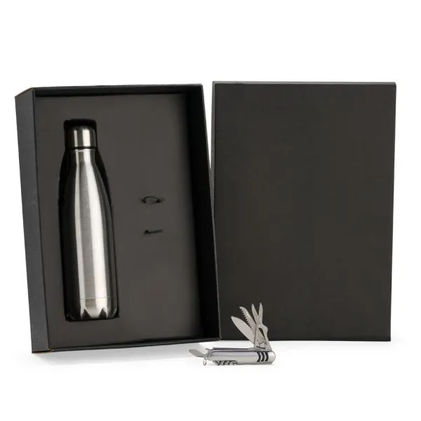 KIT GARRAFA E CANIVETE 11 FUNÇÕES - 2 PÇS