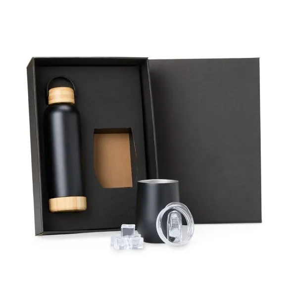 KIT GARRAFA E COPO TÉRMICO - 2 PÇS