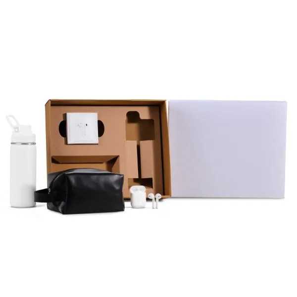 KIT GARRAFA, NECESSAIRE E FONE - 3 PÇS