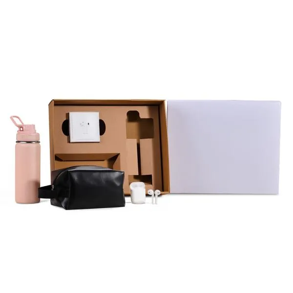 KIT GARRAFA, NECESSAIRE E FONE - 3 PÇS