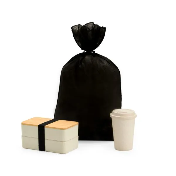 KIT MARMITA E COPO EM FIBRA DE BAMBU - 2 PÇS