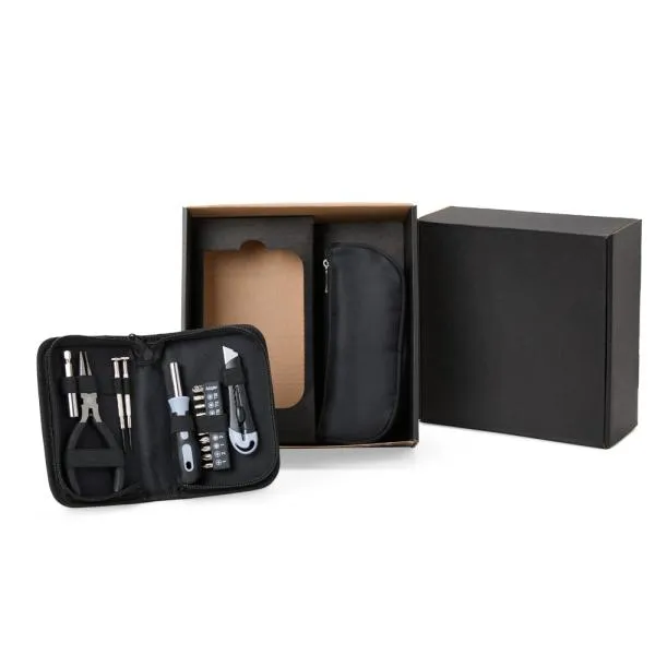KIT NECESSAIRE E CONJUNTO DE FERRAMENTAS - 17 PÇS