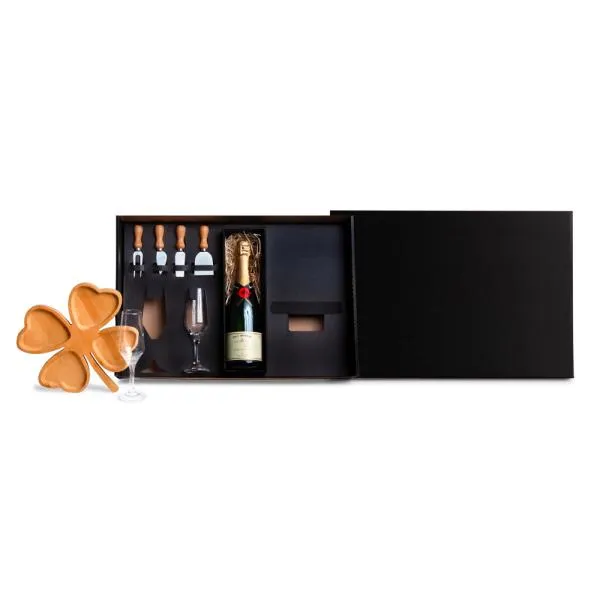 KIT PETISCO E CHAMPAGNE - 7 PÇS - NÃO ACOMPANHA GARRAFA