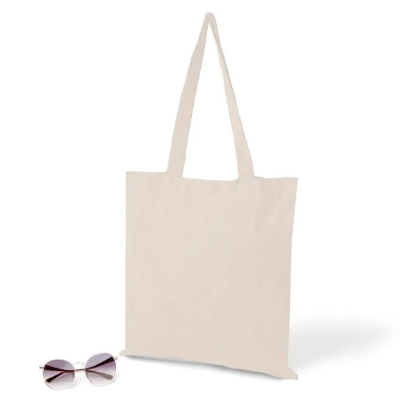 SACOLA / ECOBAG EM ALGODÃO RECICLADO - NATURAL - 38X42CM