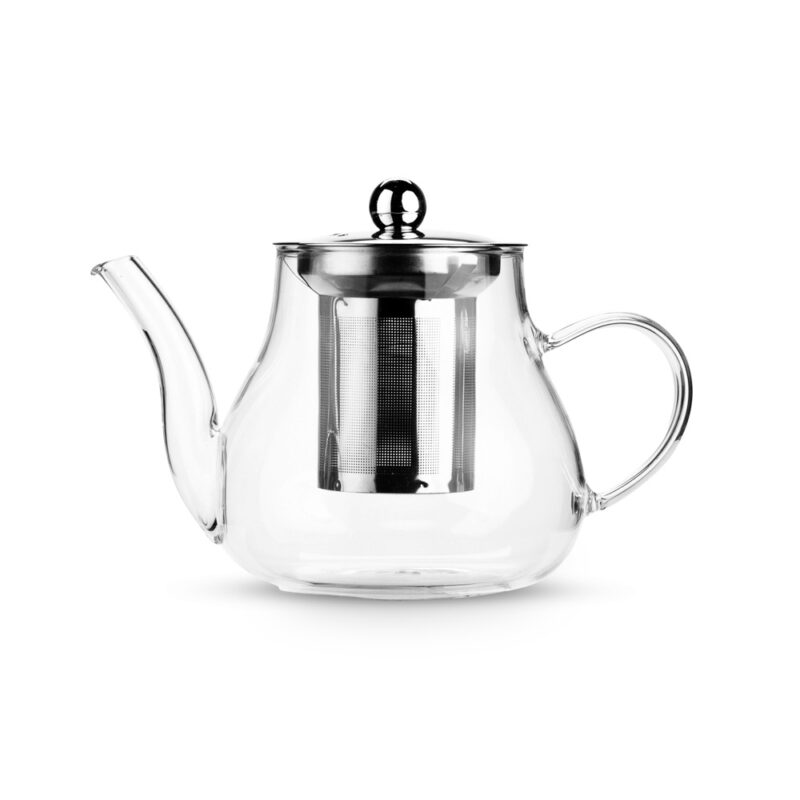 CHALEIRA DE VIDRO BOROSSILICATO C/ INFUSOR 600ML
