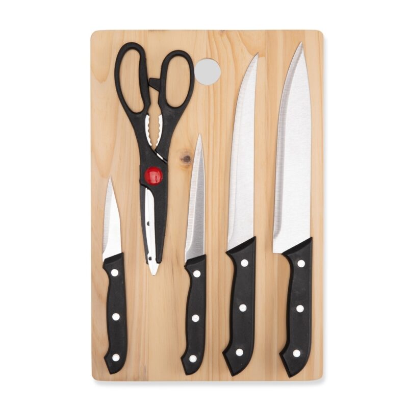 KIT CHURRASCO TABUA DE PINHO C/ 4 PEÇAS