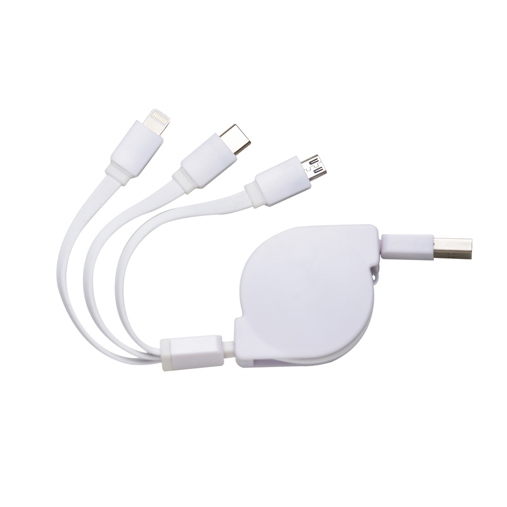 CABO USB RETRÁTIL C/ 3 PONTAS - Imagem 2