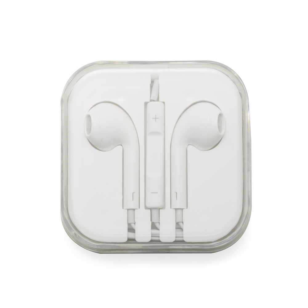 FONE DE OUVIDO C/ MICROFONE -BCO/BCO - Imagem 2