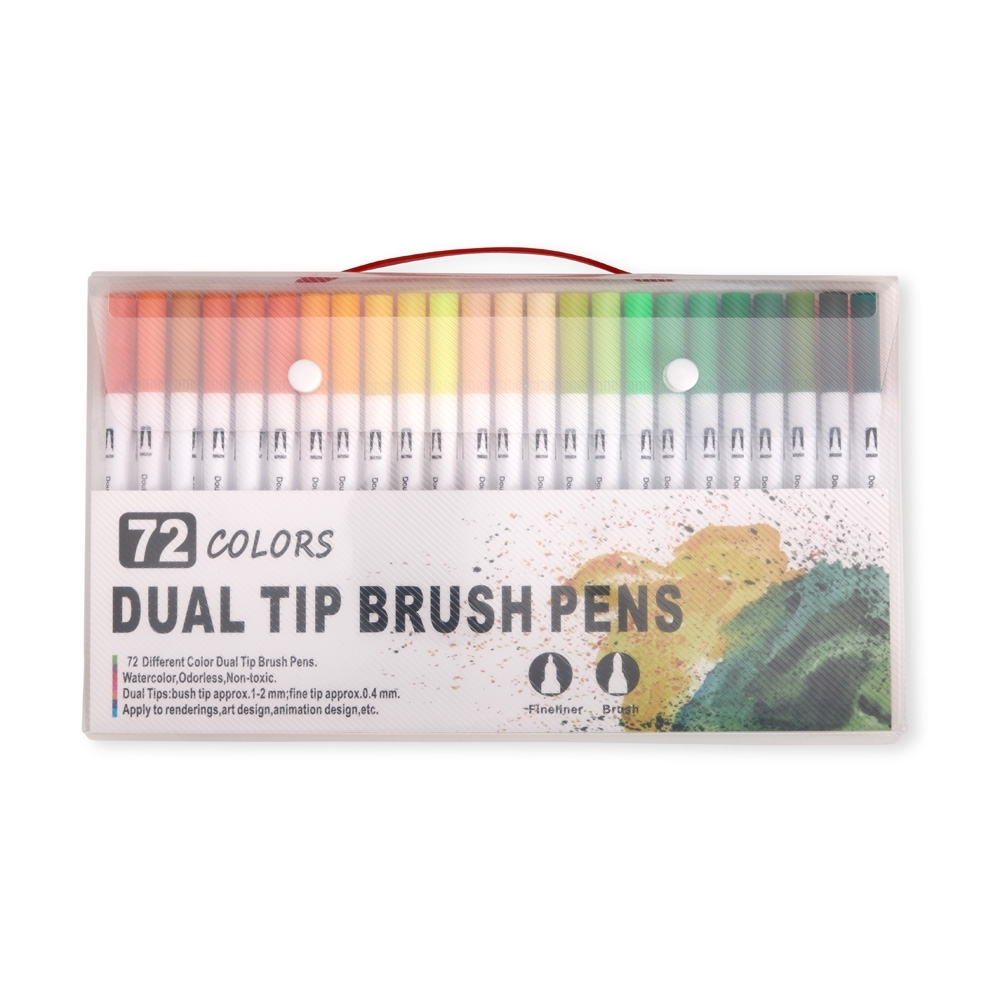 KIT CANETINHAS PONTA DUPLA 72 CORES - Imagem 2